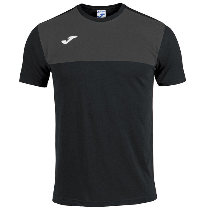 Joma T-Shirt Winner Cotton Short Sleeve in black/anthracite
