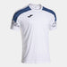 Joma Championship VIII Short Sleeve Shirt in white and navy
