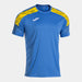 Joma Championship VIII Short Sleeve Shirt in royal blue and yellow
