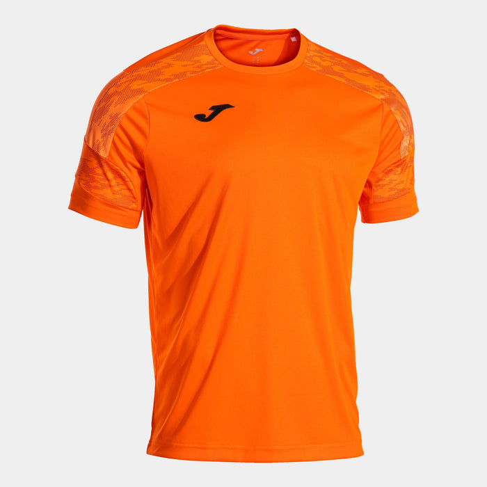 Orange sports jersey on a white background