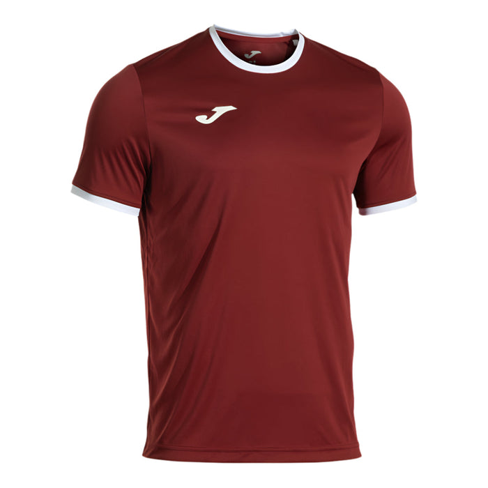 Joma Combi Premium Short Sleeve T-Shirt in burgundy