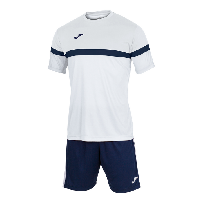 Joma Danubio Short Sleeve Set in White/Dark Navy
