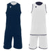 Macron X500 Reversible Basketball Set in navy and white