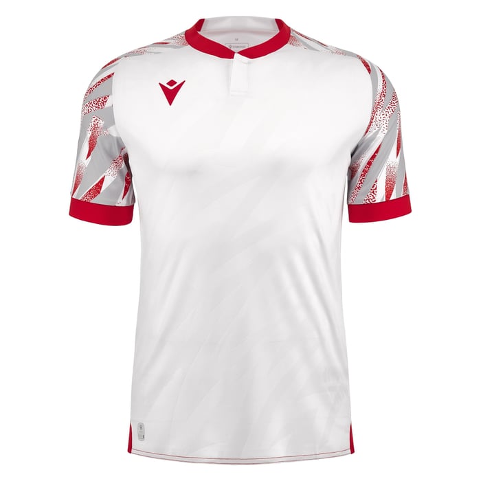 Macron Themis Eco Short Sleeve Shirt in white and red