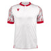 Macron Themis Eco Short Sleeve Shirt in white and red
