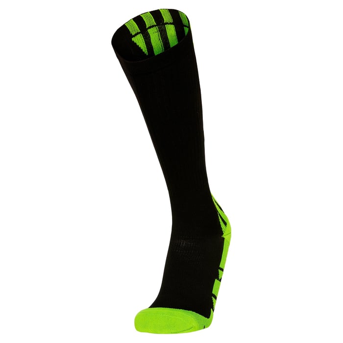 Macron Endurance Long Running Socks (5 Pack) in black and yellow