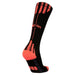 Macron Endurance Long Running Socks (5 Pack) in black and bright crimson