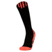 Macron Endurance Long Running Socks (5 Pack) in black and bright crimson