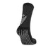 Black sock with white pattern on a white background