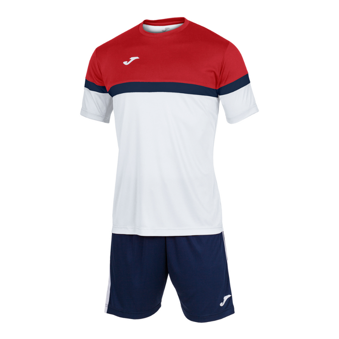 Joma Danubio Short Sleeve Set in White/Red