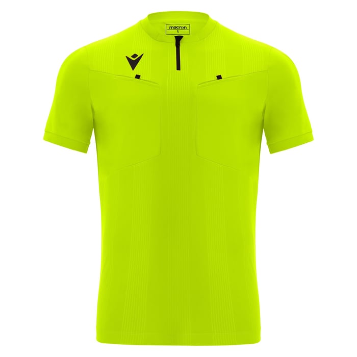 Macron Dienst Referee Short Sleeve Shirt in yellow
