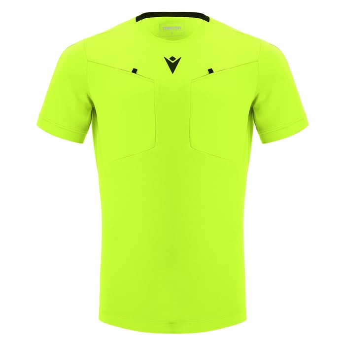 Macron Frisk Referee Short Sleeve Shirt in yellow