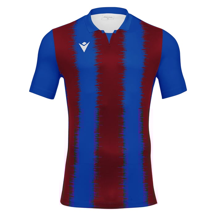 Macron Miram Short Sleeve Shirt in blue and burgundy