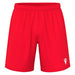 Red shorts with a logo on a white background