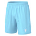 Light blue shorts with a logo on a white background