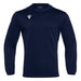 Navy long-sleeve shirt with a logo on a white background
