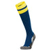 Macron Azlon Socks (5 Pack) in navy and yellow