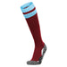 Macron Azlon Socks (5 Pack) in cardinal and sky blue