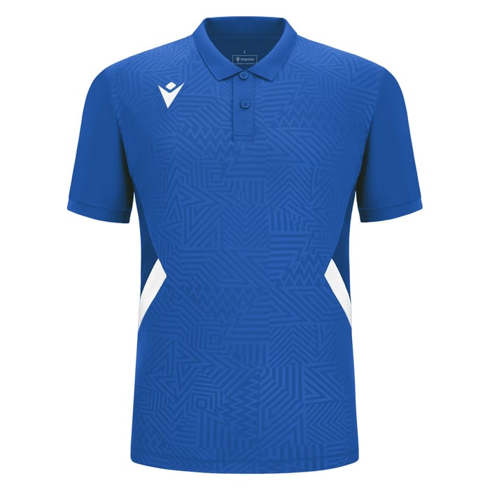 Macron Rap Short Sleeve Polo Shirt in blue
