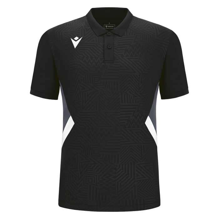 Macron Rap Short Sleeve Polo Shirt in black