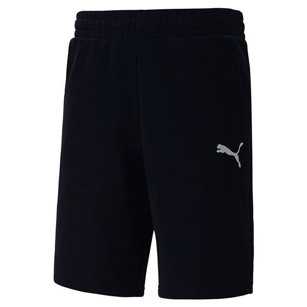 A pair of Puma TeamGOAL Casuals shorts in black color with side pockets and elasticated waistband.