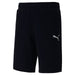 A pair of Puma TeamGOAL Casuals shorts in black color with side pockets and elasticated waistband.