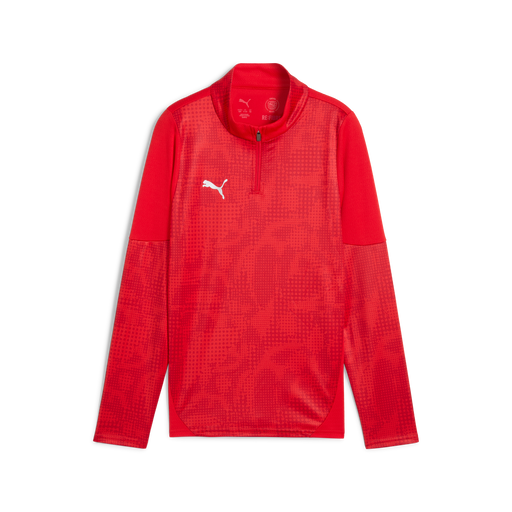 Puma Team CUP 25 Training 1/4 Zip Top in red
