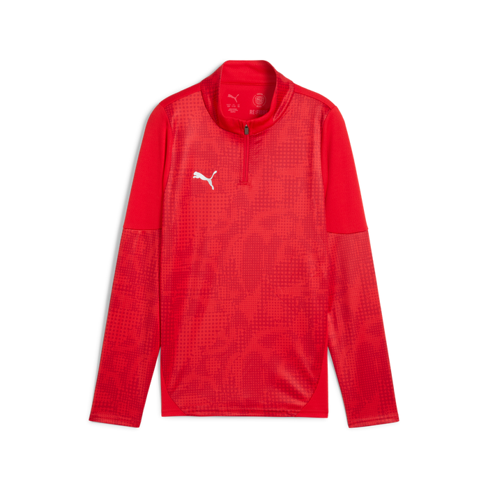 Puma Team CUP 25 Training 1/4 Zip Top in red