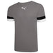 Puma Team Rise Short Sleeve Shirt in Smoked Pearl/Black/White