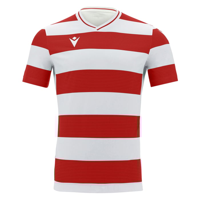 Macron Alcyon Short Sleeve Shirt in red and white