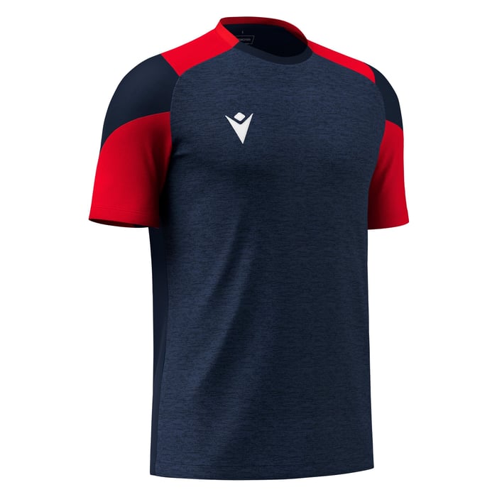 Macron Golem Short Sleeve Shirt in navy and red