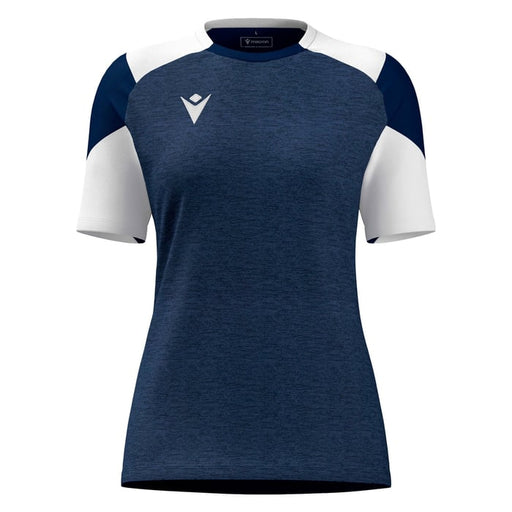 Macron Sphinx Women's Short Sleeve Shirt in navy and white
