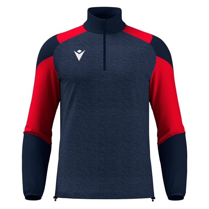 Macron Cuzco 1/4 Zip Top in navy and red