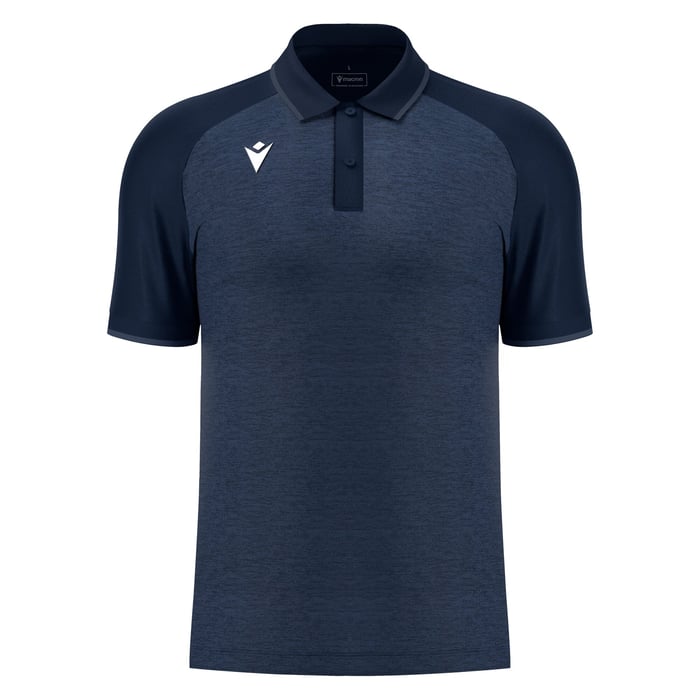 Macron Aulos Short Sleeve Polo Shirt in navy