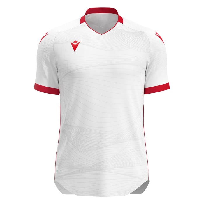 Macron Wyvern Eco Short Sleeve Shirt in white and red