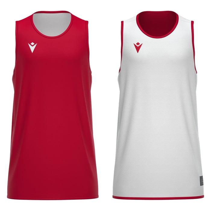 Macron X500 Reversible Basketball Shirt in red and white