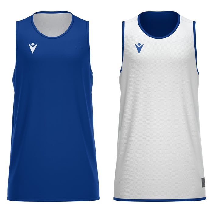 Macron X500 Reversible Basketball Shirt in blue and white