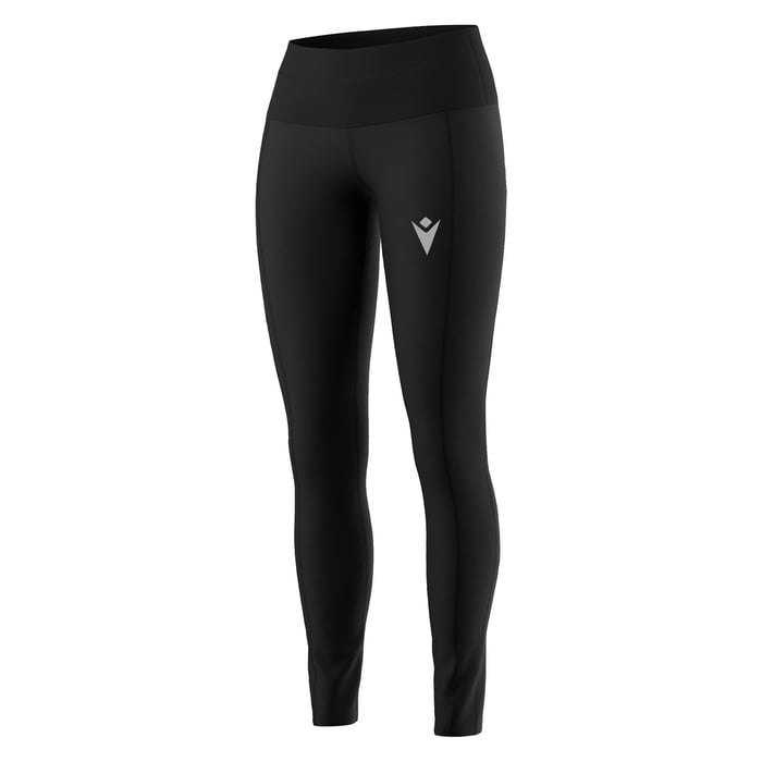 Black leggings with a logo on a white background