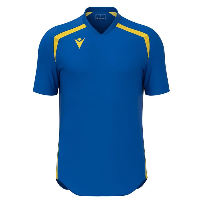 Macron Wyrm Short Sleeve Shirt in blue and yellow