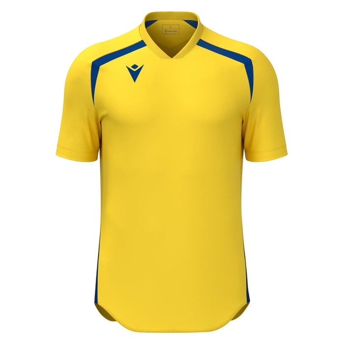 Macron Wyrm Short Sleeve Shirt in yellow and blue