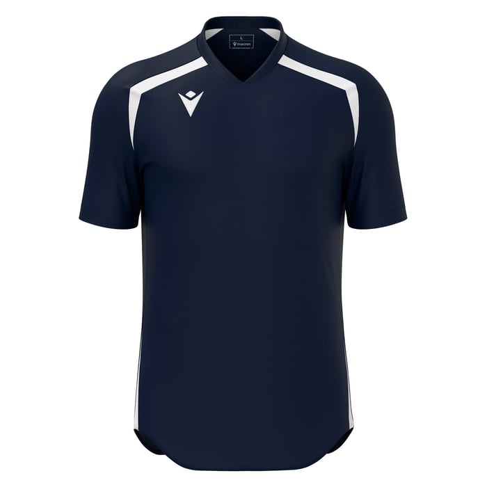 Macron Wyrm Short Sleeve Shirt in navy and white