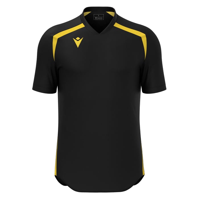 Macron Wyrm Short Sleeve Shirt in black and yellow