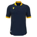 Macron Cerberus Eco Short Sleeve Shirt in navy and yellow