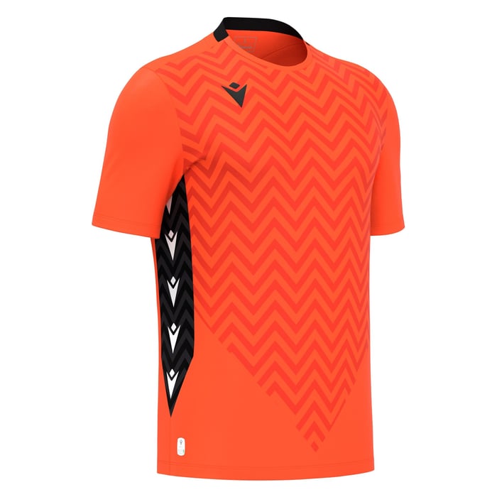 Macron Scorpio Eco Goalkeeper Short Sleeve Shirt in bright crimson