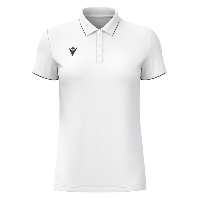 Macron Melody Women's Short Sleeve Polo Shirt in white