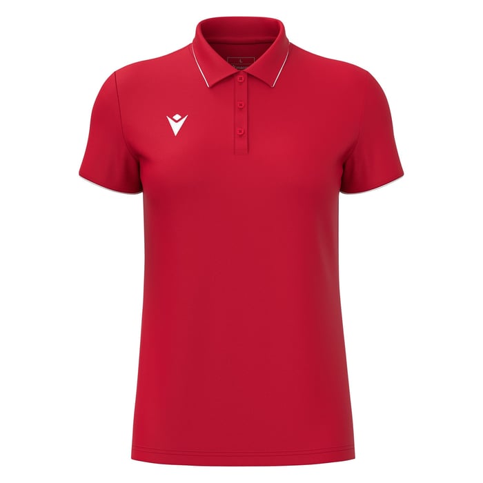Macron Melody Women's Short Sleeve Polo Shirt in red