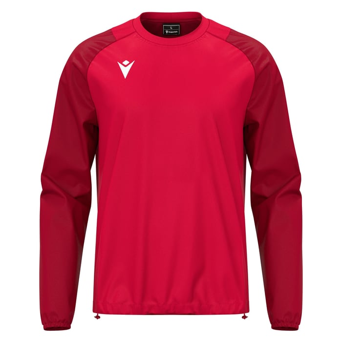 Macron Drizzle Long Sleeve Wind Breaker in red
