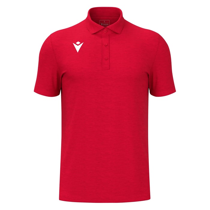 Macron Jazz Short Sleeve Polo Shirt in red
