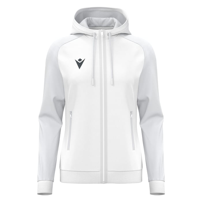 Macron Atlas Women's Full Zip Hoody in white