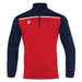 Macron Rhine 1/4 Zip Top in red and navy